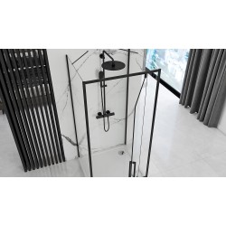 Kabina Prysznicowa Przyścienna Rea Rapid Swing Black