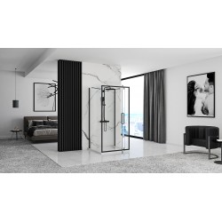 Kabina Prysznicowa Przyścienna Rea Rapid Swing Black