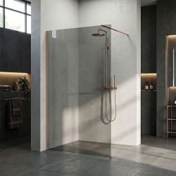 Kabina prysznicowa Walk-In Rea Flexi Grey / Brush Copper 100