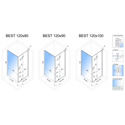 Kabina prysznicowa Rea Best 120