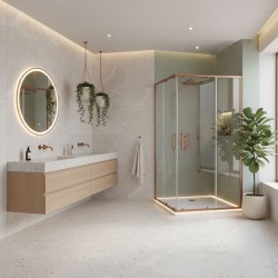 Kabina prysznicowa Rea City 80x100 Miedź Szczotkowana