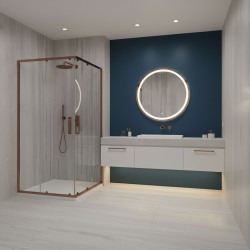 Kabina prysznicowa Rea City 80x100 Miedź Szczotkowana