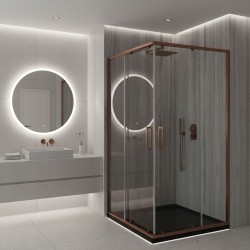 Kabina prysznicowa Rea City 80x100 Miedź Szczotkowana