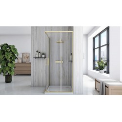 Kabina prysznicowa Rea City 80x100 Złota Szczotkowana