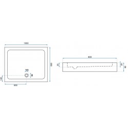 Kabina prysznicowa Rea City 80x100 Złota Szczotkowana