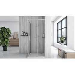Kabina prysznicowa Rea City 90x90 Nikiel Szczotkowany