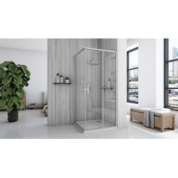 Kabina prysznicowa Rea City 90x90 Nikiel Szczotkowany