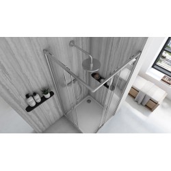 Kabina prysznicowa Rea City 90x90 Nikiel Szczotkowany