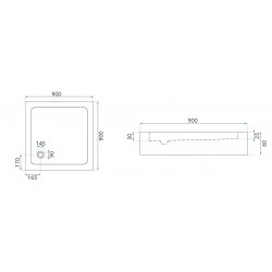 Kabina prysznicowa Rea City 90x90 Nikiel Szczotkowany