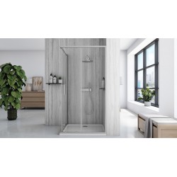 Kabina prysznicowa Rea City 80x100 Nikiel Szczotkowany