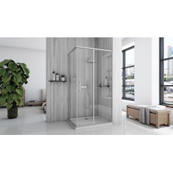 Kabina prysznicowa Rea City 80x100 Nikiel Szczotkowany
