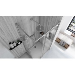 Kabina prysznicowa Rea City 80x100 Nikiel Szczotkowany