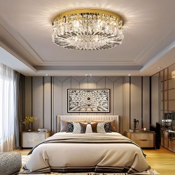 LAMPA KRYSZTAŁOWA PLAFON APP1728-6C 50 cm ZŁOTA