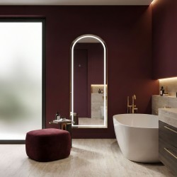 LUSTRO LED Orbit 60x170cm Złote Szczotkowane