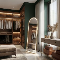 LUSTRO LED Orbit 60x170cm Złote Szczotkowane