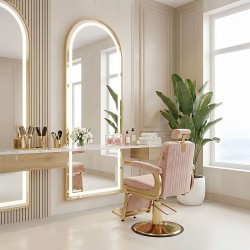 LUSTRO LED Orbit 60x170cm Złote Szczotkowane