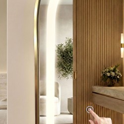 LUSTRO LED Orbit 60x170cm Złote Szczotkowane