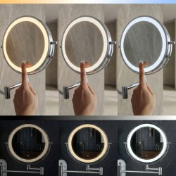 Lustro ścienne dwustronne kosmetyczne LED Glow Chrom