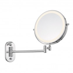 Lustro ścienne dwustronne kosmetyczne LED Glow Chrom