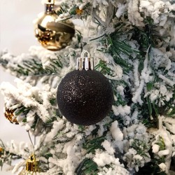 BOMBKI CHOINKOWE CZARNE 100SZT KL-21X04