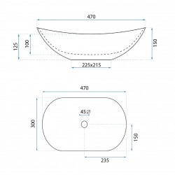 Umywalka Nablatowa REA Royal Mini Aiax Shiny