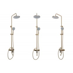 Zestaw Prysznicowy Rea VERSO Złoty Szczotkowany