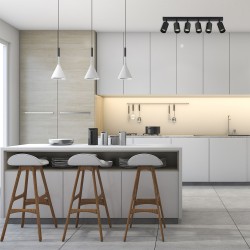 Lampa Sufitowa Reflektor APP1242-6C Czarna