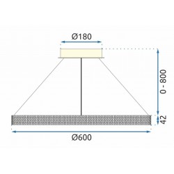 LAMPA KRYSZTAŁOWA WISZĄCA APP1203-CP