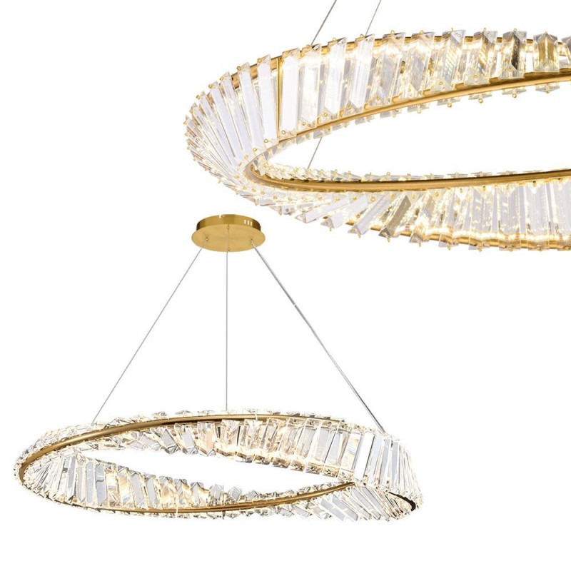 KRYSZTAŁOWA LAMPA SUFITOWA LED APP1201-CP