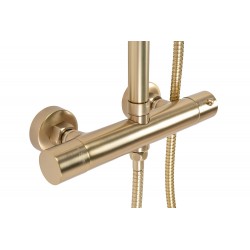 ZESTAW PRYSZNICOWY Z TERMOSTATEM Rea PAROT Złoty Szczotkowany