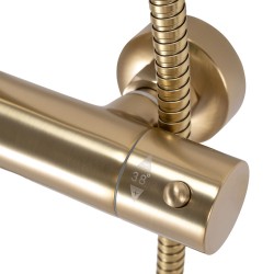 ZESTAW PRYSZNICOWY Z TERMOSTATEM Rea PAROT Złoty Szczotkowany