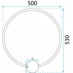 LAMPA ŚCIENNA KINKIET LED APP1391-CW OLD GOLD 50cm