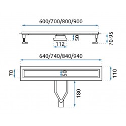 Odpływ Liniowy Rea Neox Superflow Stal Szczotkowana 60