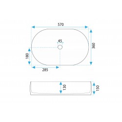 Umywalka nablatowa Rea Alma