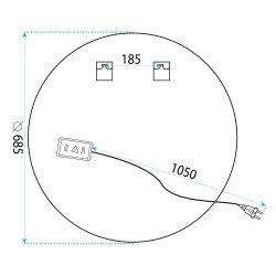 LUSTRO ŚCIENNE LED 70cm BAS
