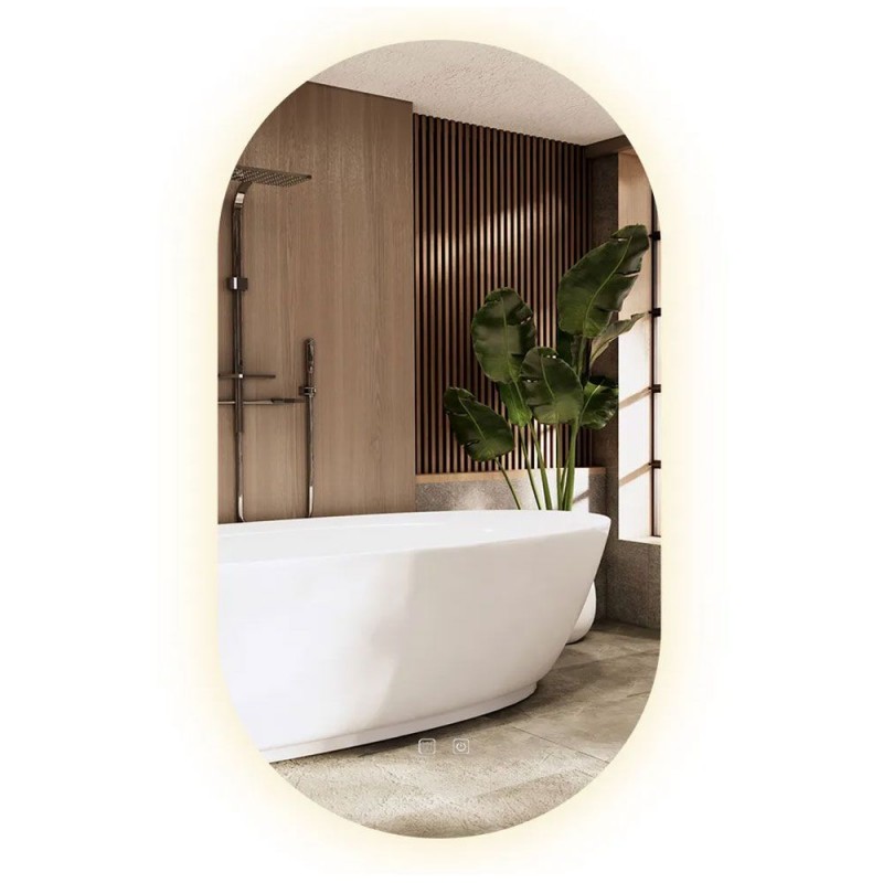 LUSTRO ŚCIENNE LED EGG 60x80 cm