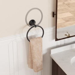 Wieszak łazienkowy RING 332867A Czarny RETRO