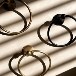 Wieszak łazienkowy RING 332867A Czarny RETRO