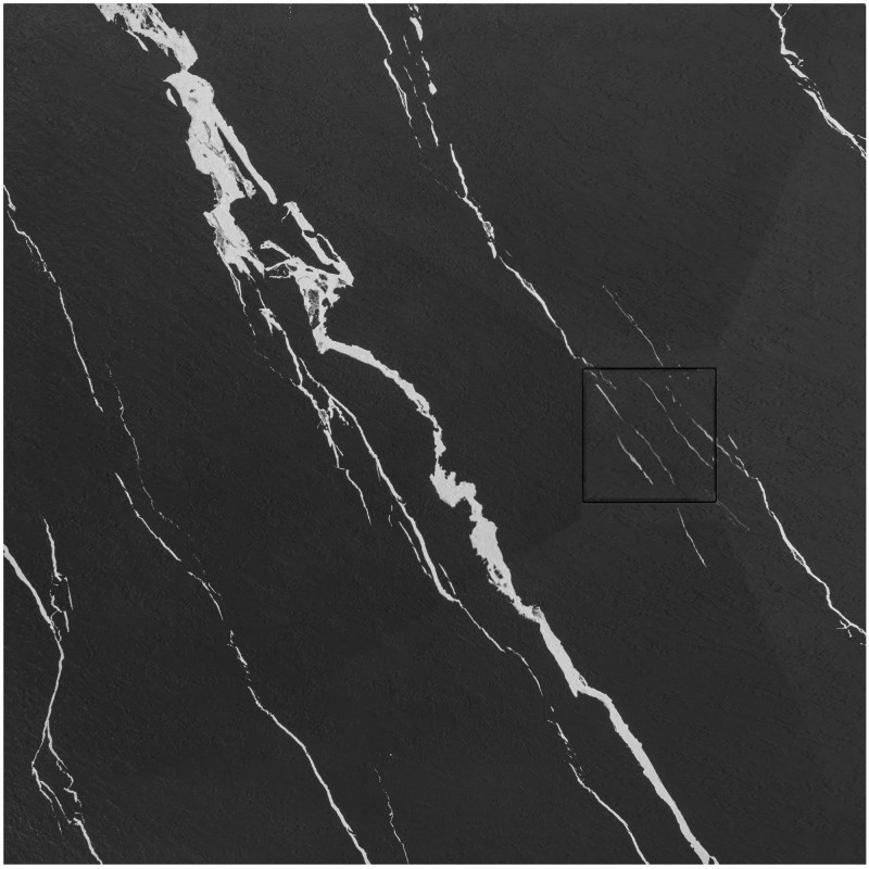 Brodzik prysznicowy Magnum CARRARA BLACK 90x90