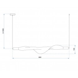 LAMPA SUFITOWA WISZĄCA LED APP1445-CP Złota
