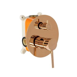 Zestaw wannowo-prysznicowy podtynkowy Rea Lungo Miedź + BOX