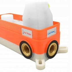 Zestaw wannowo-prysznicowy podtynkowy Rea Lungo Miedź + BOX