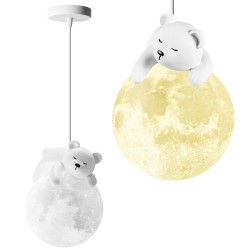 LAMPA SUFITOWA WISZĄCA WHITE BEAR APP1597-1CP