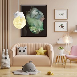 LAMPA SUFITOWA WISZĄCA WHITE BEAR APP1597-1CP