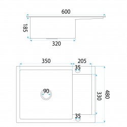 Zlewozmywak stalowy REA Paul Czarny