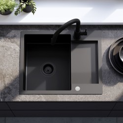 Zlewozmywak stalowy REA Paul Czarny
