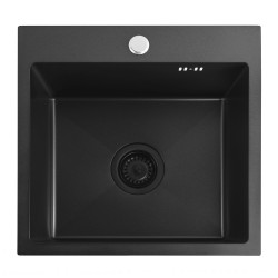 Zlewozmywak stalowy REA Leo 40 Czarny