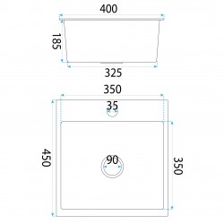 Zlewozmywak stalowy REA Leo 40 Czarny