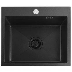 Zlewozmywak stalowy REA Leo 50 Czarny