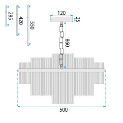 Lampa kryształowa wisząca APP1653-6CP